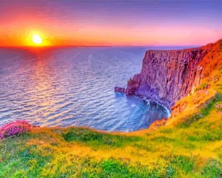 Cliffs of Moher At Sunset Diamond Paintings