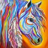 Colorful Native Horse Diamond Paintings