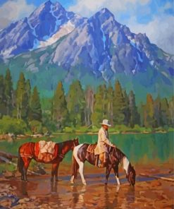 Cowboys And Indians Landscape Diamond Paintings