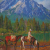 Cowboys And Indians Landscape Diamond Paintings