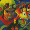 Jak And Daxter Illustration Diamond Paintings