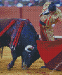 Matador And Bull Fight Diamond Paintings