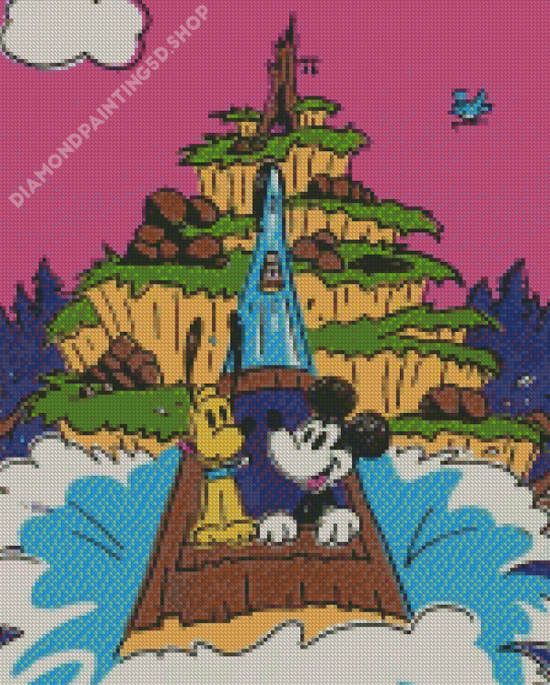 Mickey Mouse In Splash Mountain Diamond Painting 