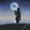 Moon Woman Silhouette Art Diamond Paintings