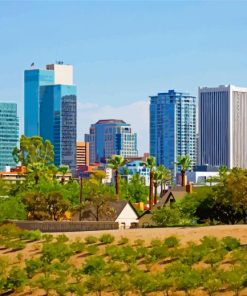 Phoenix City Buildings In Arizona Diamond Paintings