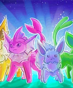 Pokemon Go Eeveelution Characters Diamond Paintings
