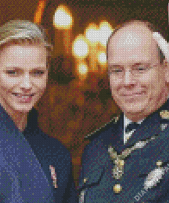 Prince Albert And Princess Charlene Of Monaco Diamond Paintings