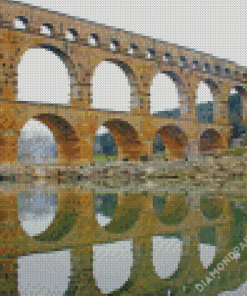Roman Aqueduct Pont Du Gard Diamond Paintings