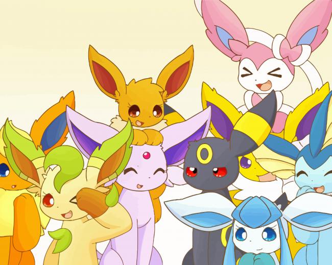 Eevee Pokemon Anime Paint By Numbers - Numeral Paint Kit