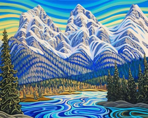Three Sisters Mountains Art Diamond Paintings