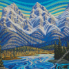 Three Sisters Mountains Art Diamond Paintings