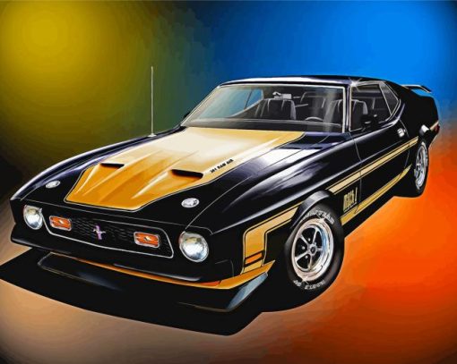 Vintage 72 Mustang Car Diamond Paintings