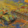 World War II Tank Panthers Diamond Paintings
