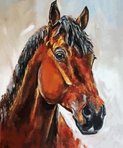 Abstract Brown Horse Head Diamond Paintings