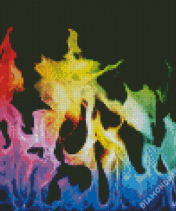 Aesthetic Flames Rainbow Diamond Paintings