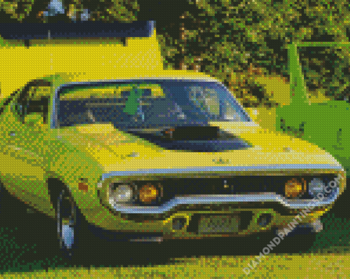 Aesthetic Yellow 1971 Road Runner Diamond Paintings