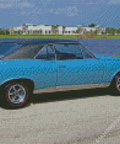 Blue Pontiac GTO Diamond Paintings