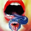 Girl With Snake Tongue Diamond Paintings