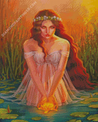 Gorgeous Nymph In The Water Diamond Paintings