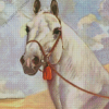 White Vintage Horse Diamond Paintings