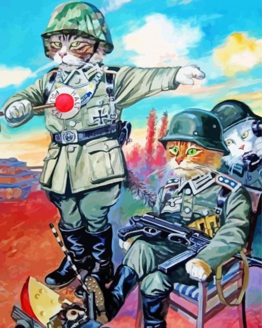 Army Cats Diamond Paintings