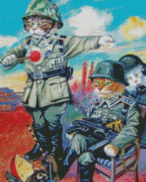 Army Cats Diamond Paintings