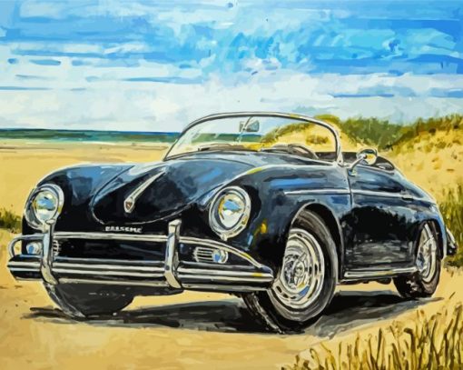 Black Porsche Art Diamond Paintings