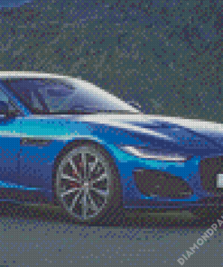 Blue Jaguar F Type Diamond Paintings