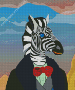 Illustration Mr Zebra Diamond Paintings