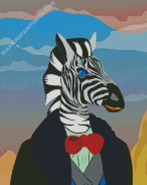 Illustration Mr Zebra Diamond Paintings