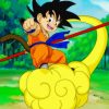 Kid Goku Flying Nimbus Diamond Paintings