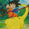 Kid Goku Flying Nimbus Diamond Paintings