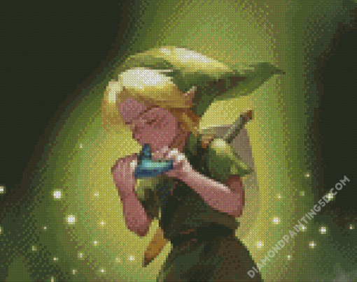 Link Playing Ocarina Legend Of Zelda Diamond Paintings