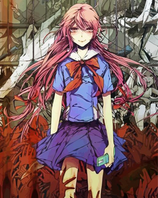 Mirai Nikki Art Diamond Painting 