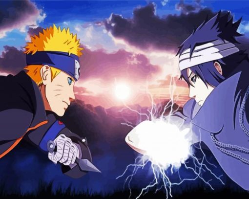 Naruto Vs Sasuke Anime Boys Diamond Paintings