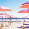 Pink Umbrellas In Toronto Beach Diamond Paintings