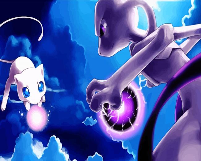 Mew and mewtwo, Pokemon mewtwo, Pokemon mew