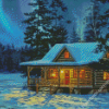 Snow Cabin Diamond Paintings