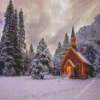 Snow Church Diamond Paintings