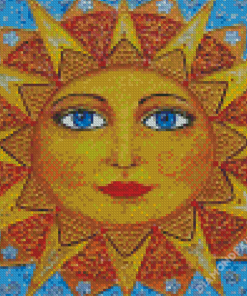 Sun Face Diamond Paintings