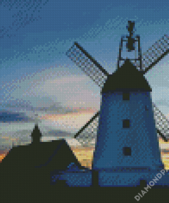 Sunset Lytham Windmill Diamond Paintings