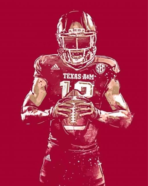 Texas A M Aggies Football Player Art Diamond Paintings