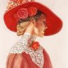 Victorian Woman In Hat Diamond Paintings