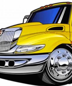 Yellow Tow Truck Diamond Paintings