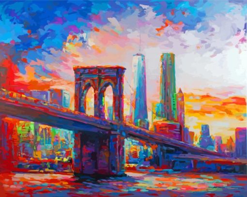 Aesthetic Abstract Colorful Bridge Diamond Paintings