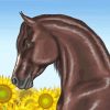 Aesthetic Horse With Sunflowers Diamond Paintings