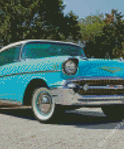 Blue 1957 Chevy Diamond Paintings