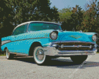 Blue 1957 Chevy Diamond Paintings