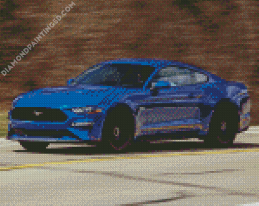 Blue 2018 GT Mustang Diamond Paintings
