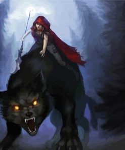 Cool Red Riding Art Diamond Paintings